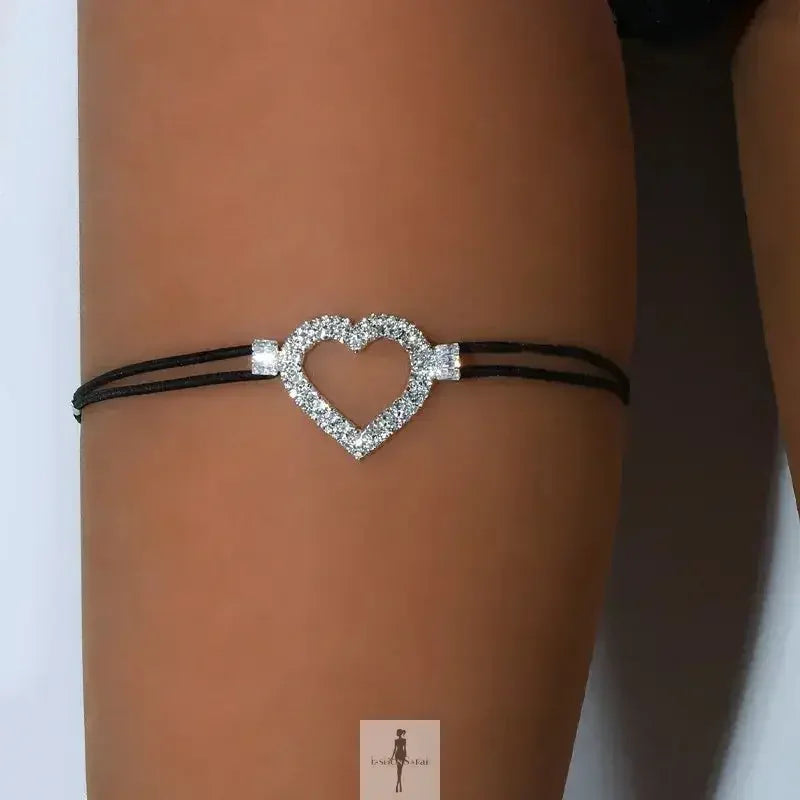 Fashionsarah.com Fashionsarah.com Sexy Rhinestone Heart Leg Thigh Chain