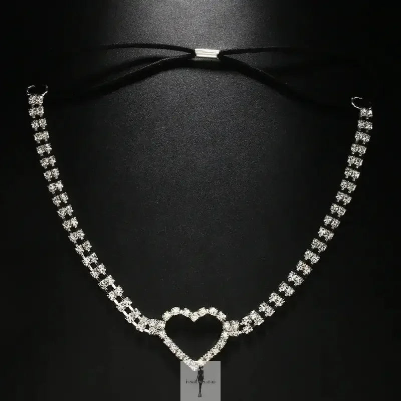 Fashionsarah.com Fashionsarah.com Sexy Rhinestone Heart Leg Thigh Chain