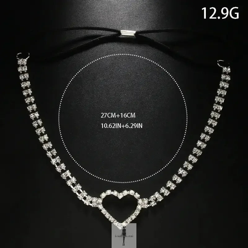 Fashionsarah.com Fashionsarah.com Sexy Rhinestone Heart Leg Thigh Chain