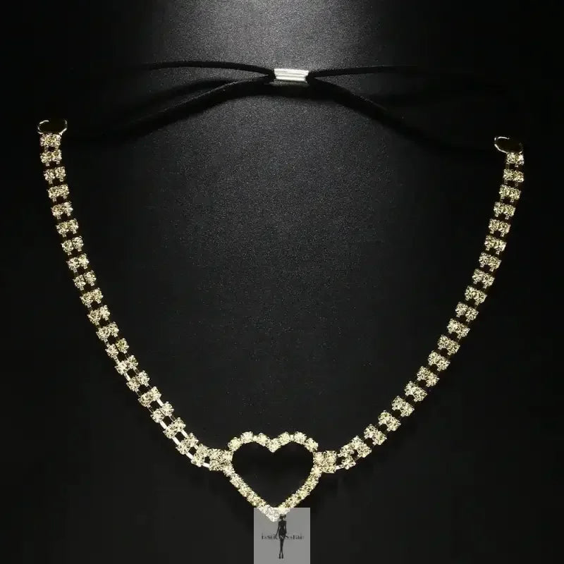 Fashionsarah.com Fashionsarah.com Sexy Rhinestone Heart Leg Thigh Chain