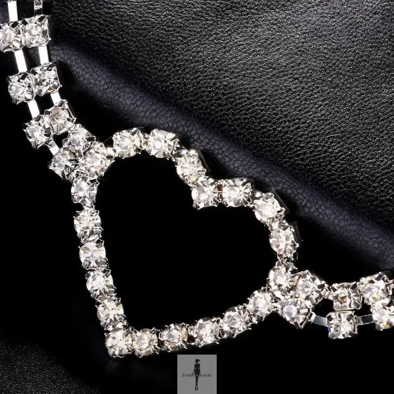 Fashionsarah.com Fashionsarah.com Sexy Rhinestone Heart Leg Thigh Chain