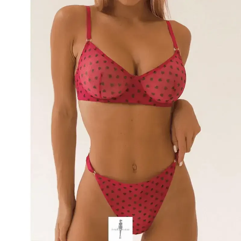 Fashionsarah.com Fashionsarah.com Mesh Heart Lingerie Sets