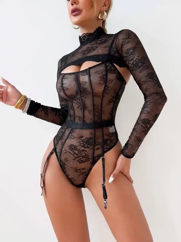 Fantasy Lace Sexу Bodysuit With Crop Tops | Fashionsarah.com