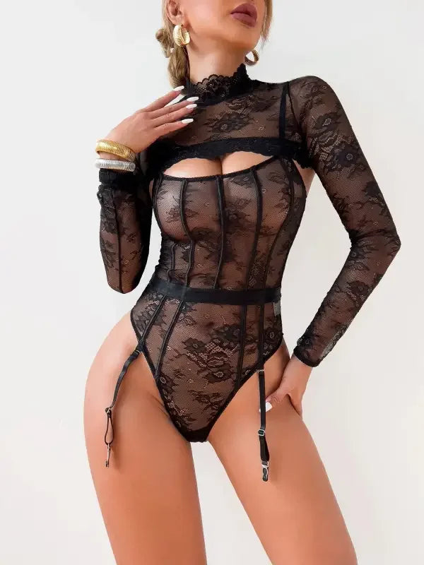 Fantasy Lace Sexу Bodysuit With Crop Tops | Fashionsarah.com