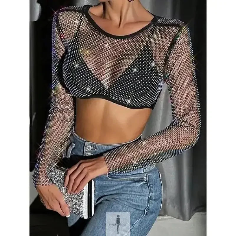 Fashionsarah.com Fashionsarah.com Women's Mesh Crop Tops