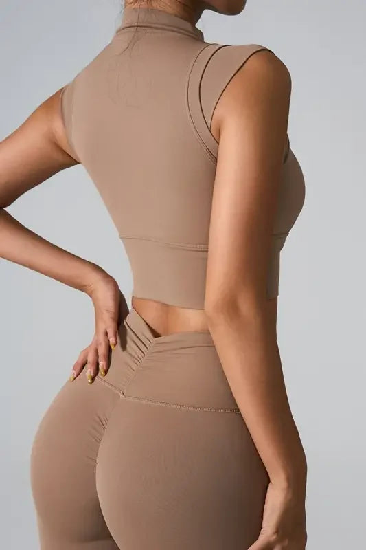 Mock Neck Active Tank | Fashionsarah.com