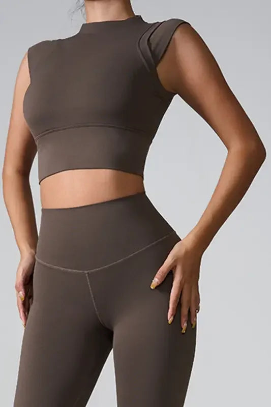 Mock Neck Active Tank | Fashionsarah.com