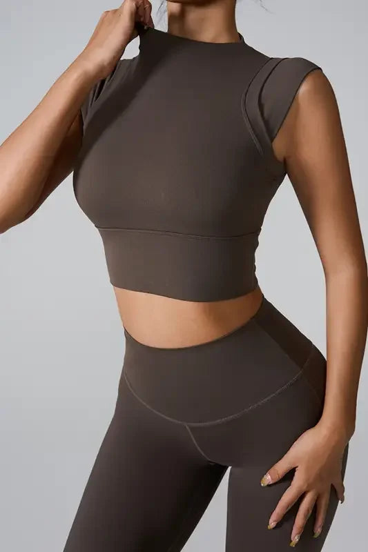 Mock Neck Active Tank | Fashionsarah.com