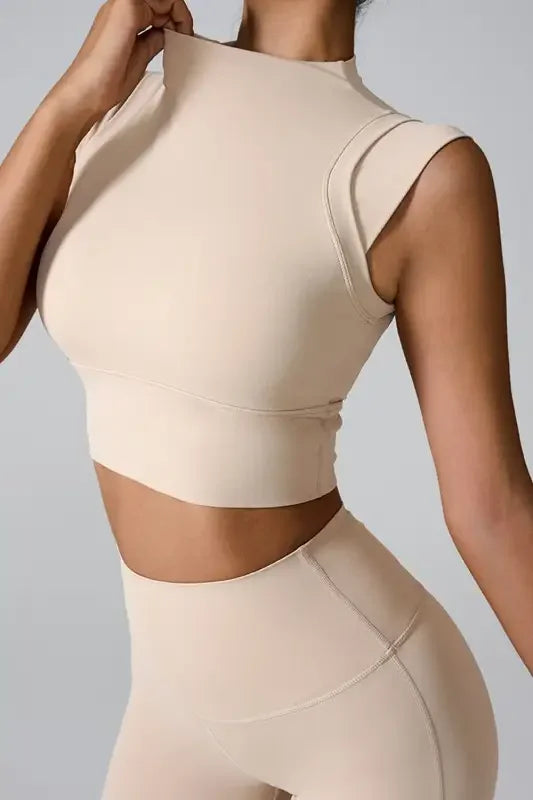 Mock Neck Active Tank | Fashionsarah.com