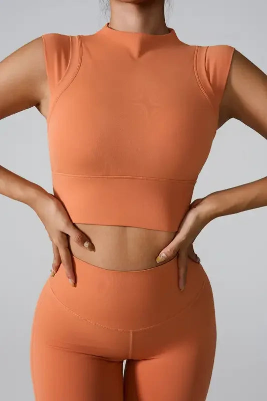 Mock Neck Active Tank | Fashionsarah.com