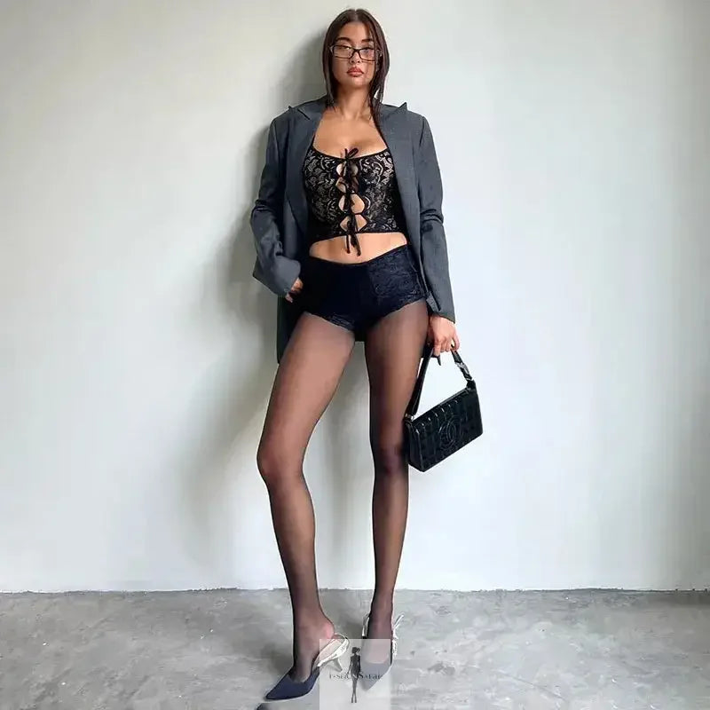 Fashionsarah.com Fashionsarah.com Mesh Bow Crop Top