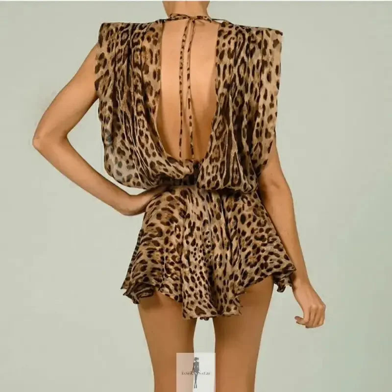Fashionsarah.com Fashionsarah.com Leopard Summer Mini Dress