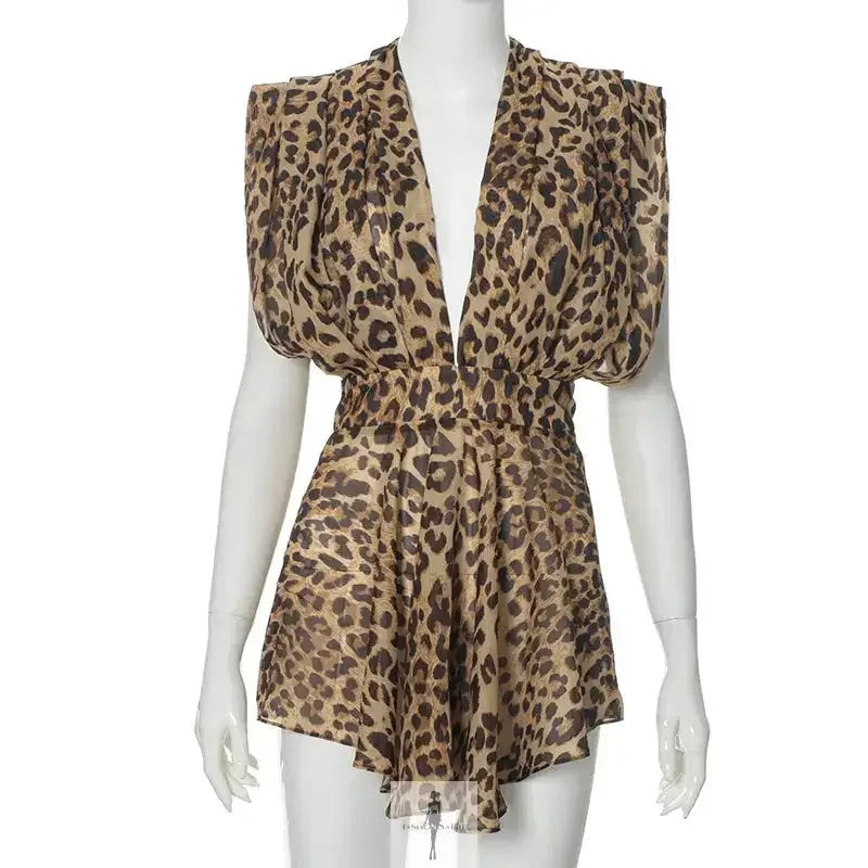 Fashionsarah.com Fashionsarah.com Leopard Summer Mini Dress