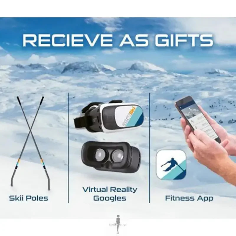 Fashionsarah.com Fashionsarah.com Aeroski 2.0 Ski Fitness Machine with Recoil Spring Resistance