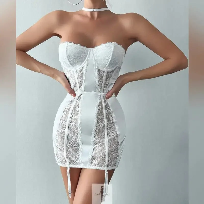 Fashionsarah.com Fashionsarah.com Luxury Wedding Satin Babydoll Dress