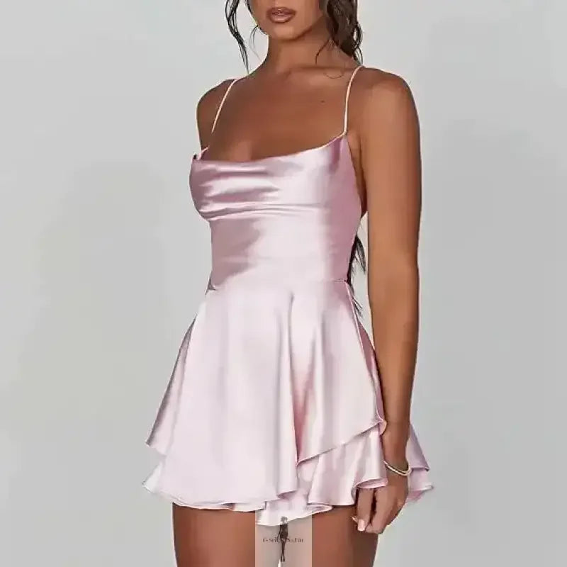 Fashionsarah.com Fashionsarah.com Backless Satin Dress