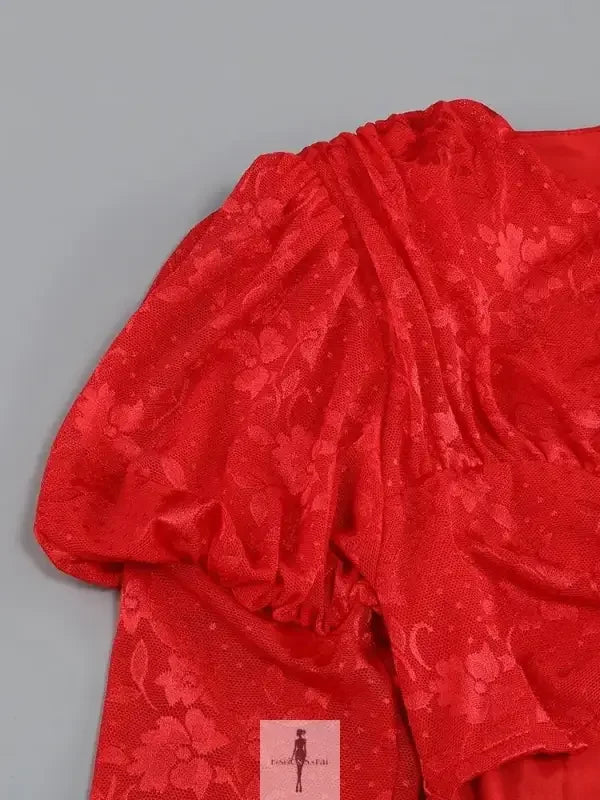 Fashionsarah.com Fashionsarah.com New Long Sleeves Cutout Pleated Mini Dress with Gloves