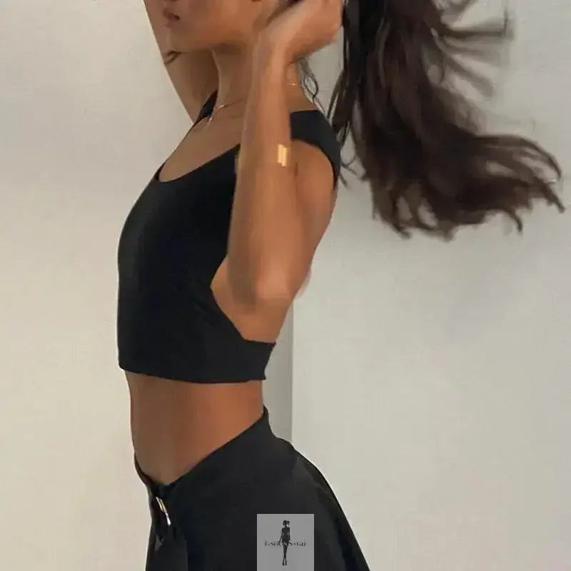 Fashionsarah.com Fashionsarah.com Short Sleeve Slim Crop Top