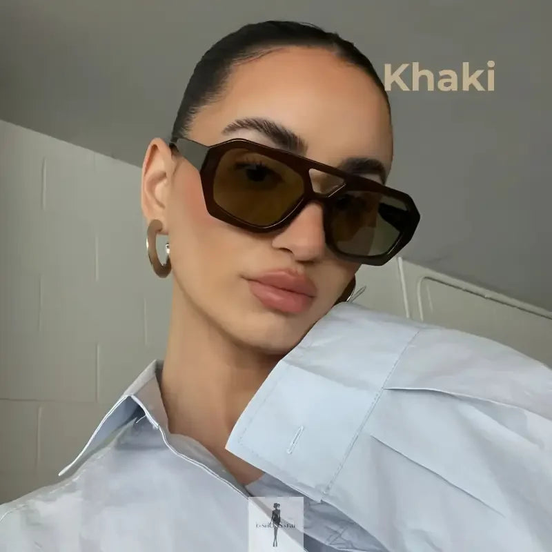 Fashionsarah.com Fashionsarah.com Retro Polygon Sunglasses for Women