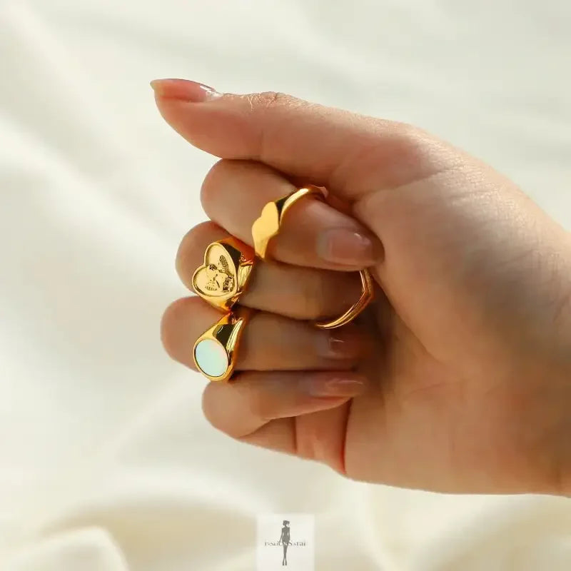 Fashionsarah.com Fashionsarah.com Heart-shaped Angel Rings for Women