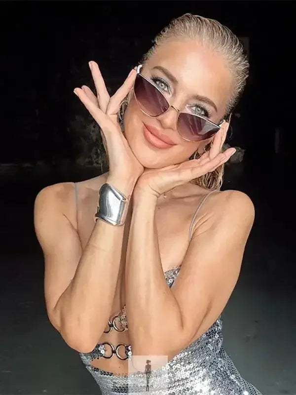 Fashionsarah.com Fashionsarah.com Glamorous Silver Short Dress