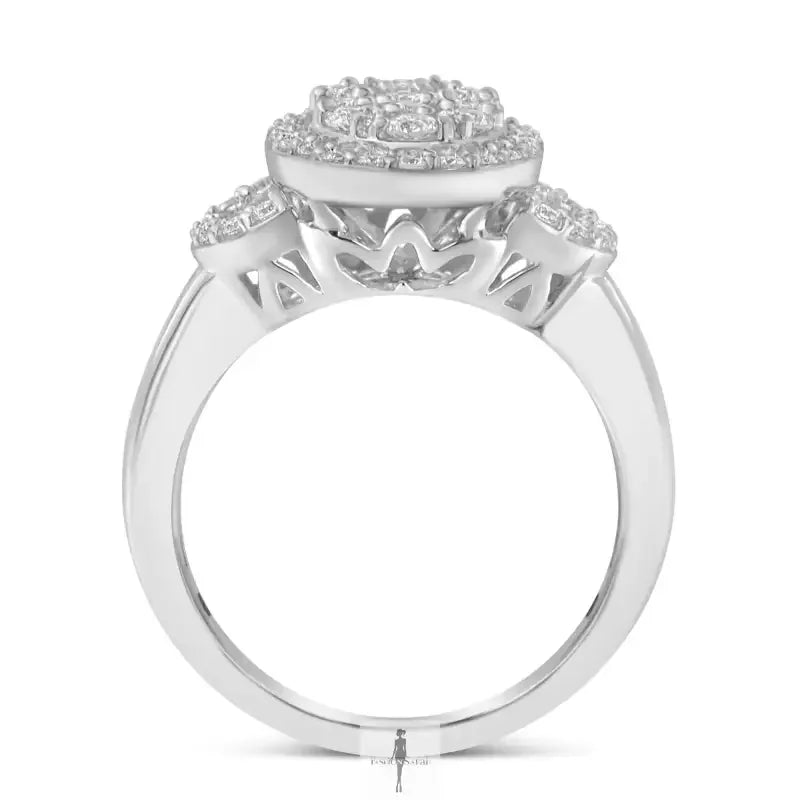 Fashionsarah.com Fashionsarah.com 10K White Gold with Diamond Oval Ring