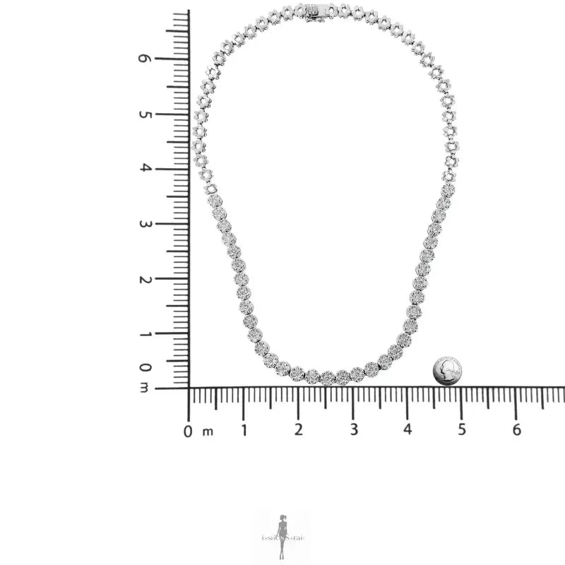 Fashionsarah.com Fashionsarah.com 14K Gold 8.0 Cttw Pave Set Round-Cut Diamond Necklace