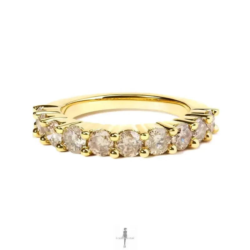 Fashionsarah.com Fashionsarah.com 14K Gold with Brilliant Cut Diamond 10 Stone Ring