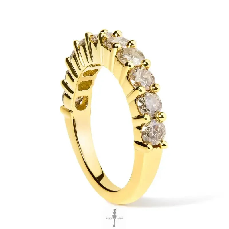 Fashionsarah.com Fashionsarah.com 14K Gold with Brilliant Cut Diamond 10 Stone Ring