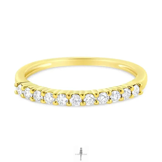 Fashionsarah.com Fashionsarah.com Diamond 10K Yellow Gold Ring (I-J Color, I2-I3 Clarity)