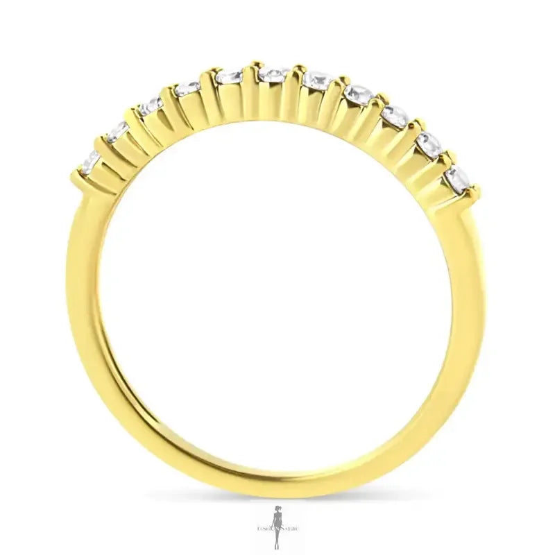 Fashionsarah.com Fashionsarah.com Diamond 10K Yellow Gold Ring (I-J Color, I2-I3 Clarity)