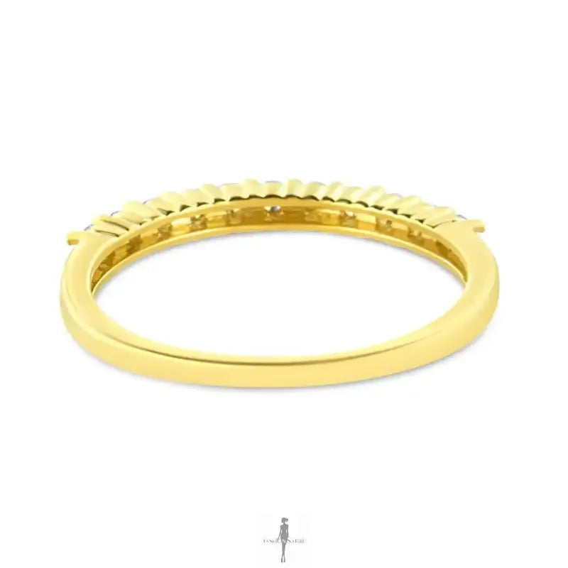 Fashionsarah.com Fashionsarah.com Diamond 10K Yellow Gold Ring (I-J Color, I2-I3 Clarity)