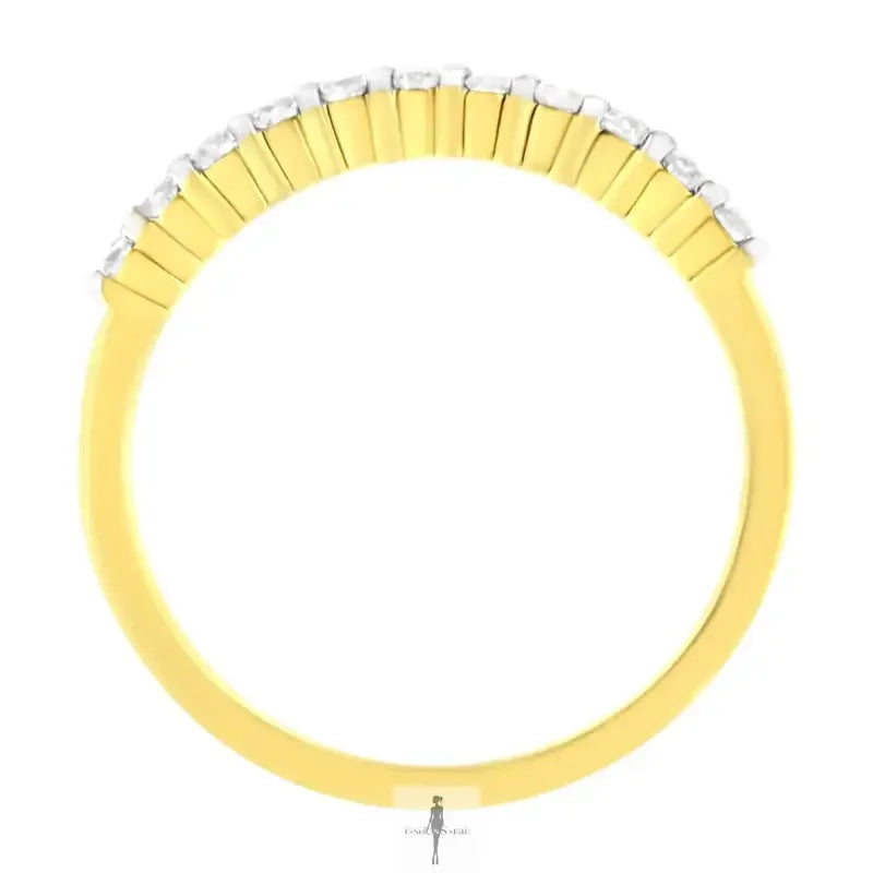 Fashionsarah.com Fashionsarah.com Diamond 10K Yellow Gold Ring (I-J Color, I2-I3 Clarity)