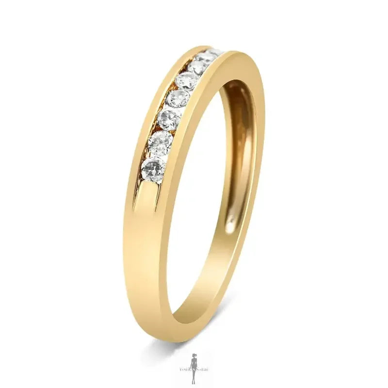 Fashionsarah.com Fashionsarah.com Diamond 10K Yellow Gold Channel Ring