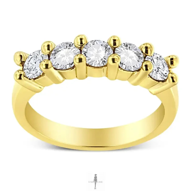 Fashionsarah.com Fashionsarah.com 14K Gold Plated Diamond 5 Stone Ring