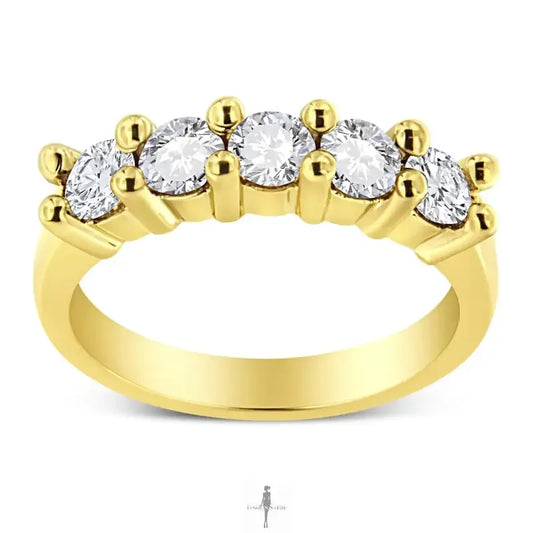 Fashionsarah.com Fashionsarah.com 14K Gold Plated Diamond 5 Stone Ring