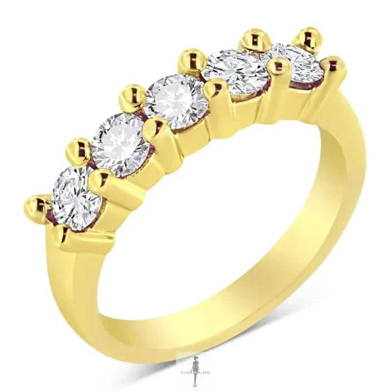 Fashionsarah.com Fashionsarah.com 14K Gold Plated Diamond 5 Stone Ring