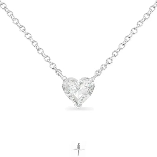 Fashionsarah.com Fashionsarah.com 14k White Gold with Heart Shape Diamond Necklace
