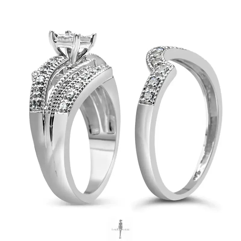 Fashionsarah.com Fashionsarah.com 925 Sterling Silver with Round Diamond Ring