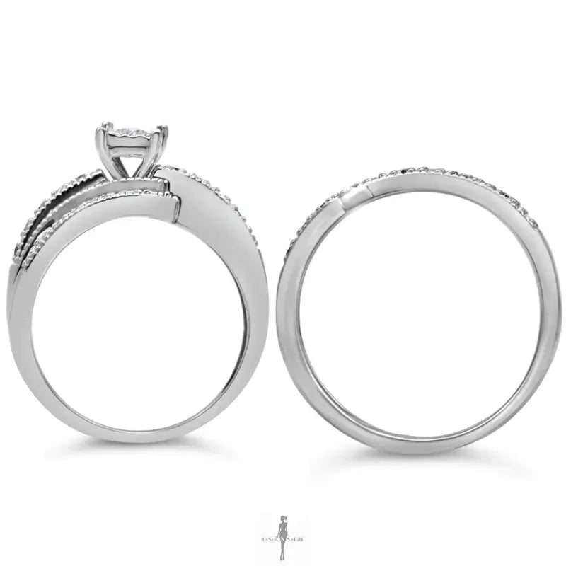 Fashionsarah.com Fashionsarah.com 925 Sterling Silver with Round Diamond Ring