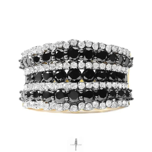 Fashionsarah.com Fashionsarah.com 14K Gold Plated 925 Sterling Silver Diamond Ring