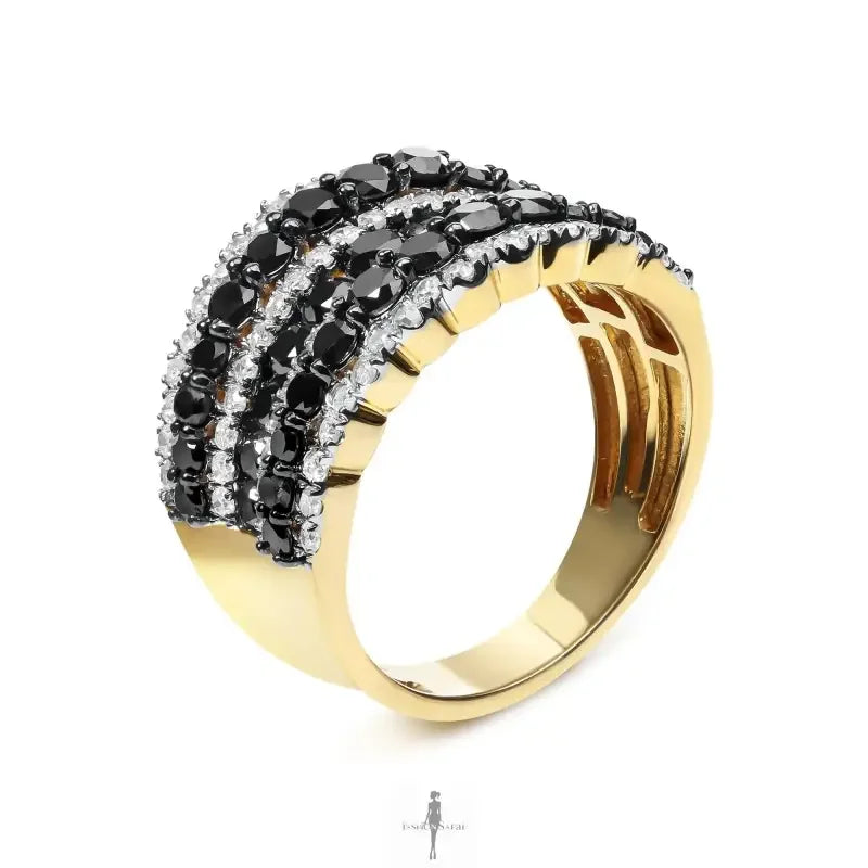 Fashionsarah.com Fashionsarah.com 14K Gold Plated 925 Sterling Silver Diamond Ring