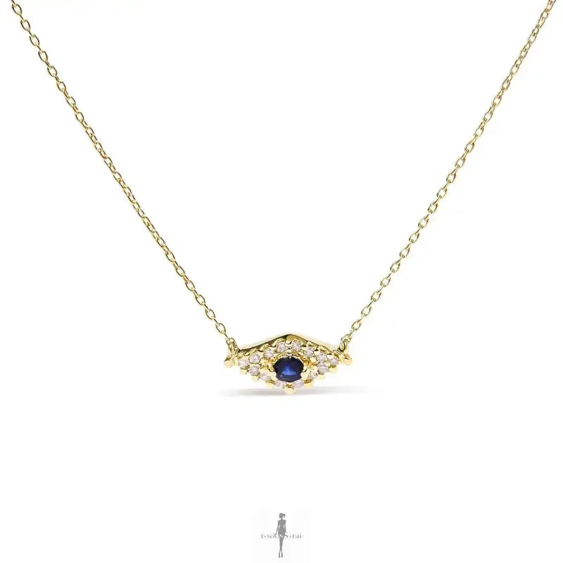 Gold necklace with evil eye pendant from fashionsarah.com for stylish women’s fashion