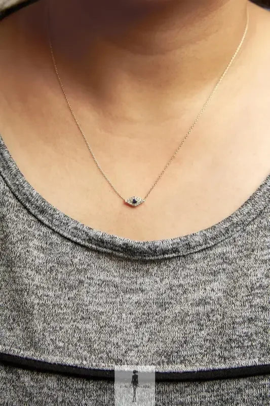 Gold necklace with evil eye pendant from fashionsarah.com showcasing top-quality fashion at fashionsarah.com