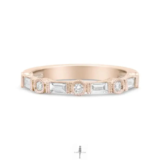 Fashionsarah.com Fashionsarah.com 14K Rose Gold with Round Diamond Bridal Ring