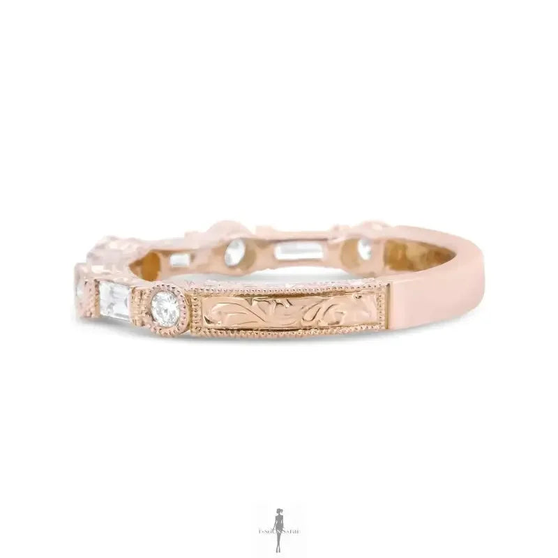 Fashionsarah.com Fashionsarah.com 14K Rose Gold with Round Diamond Bridal Ring