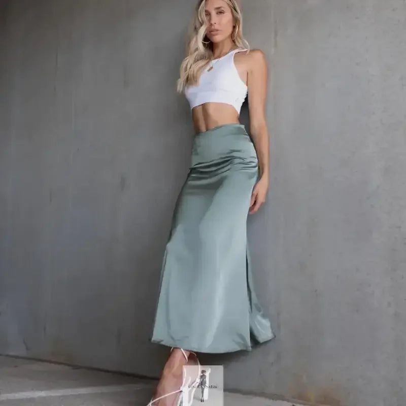 Fashionsarah.com Fashionsarah.com Elegant High Waist Long Skirt