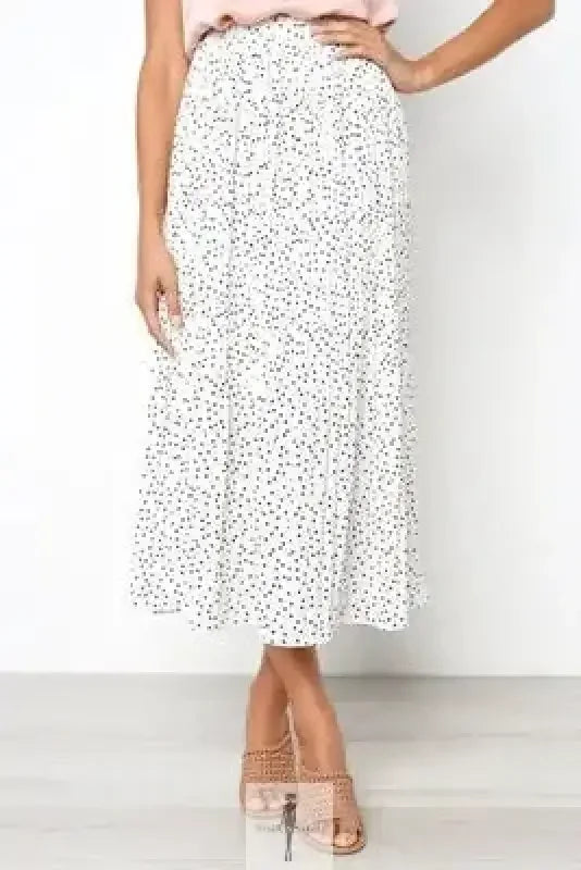 Fashionsarah.com Fashionsarah.com Elastic High Waist Pleated Midi Skirt