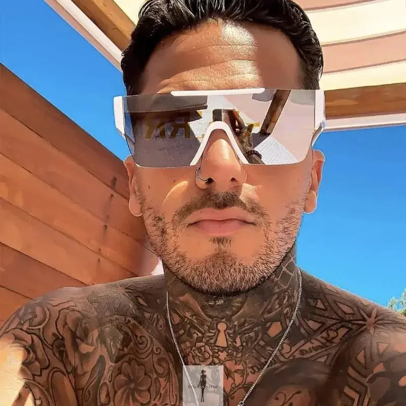 Fashionsarah.com Fashionsarah.com New Fashion Rimless Mirror Anti-UV Sunglasses