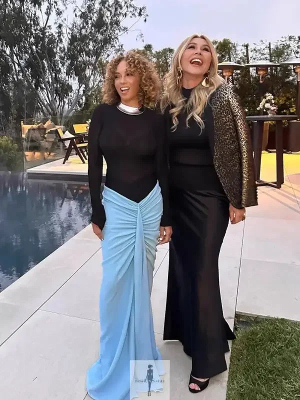 Fashionsarah.com Fashionsarah.com Long Sleeved Bodysuit+Floor Long Skirt Set